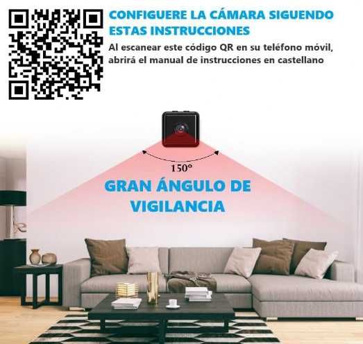 Мини шпионска камера VELER, Full HD 1080P, WiFi охранителна камера