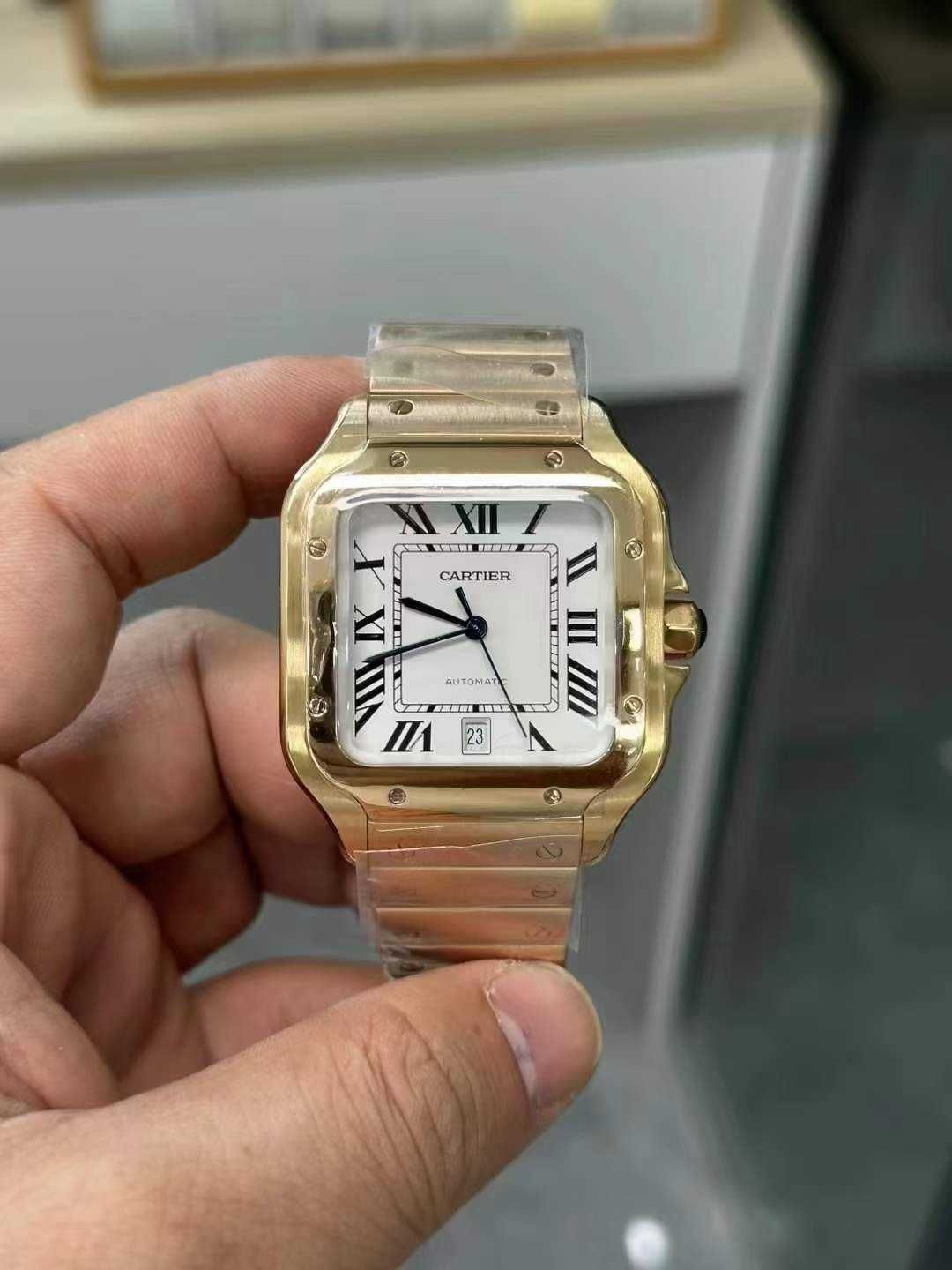 Часовници Cartier santos 100 розово злато