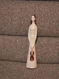 Statueta bibelou portelan vechi fata cu vioara