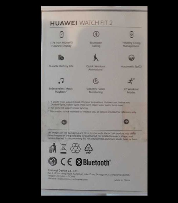 Huawei Watch Fit 2 Active, negru