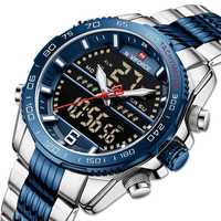 Мъжки часовник Naviforce Digital Sport Watch, Син / Сребрист
