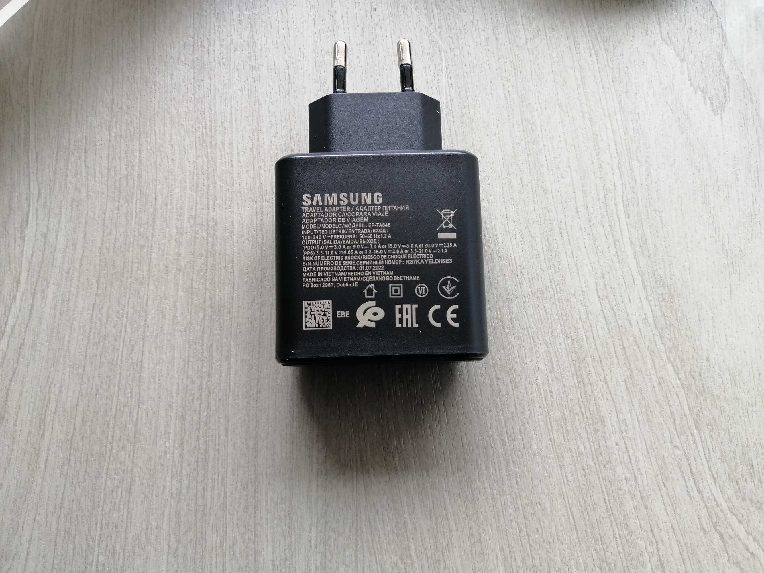 Оригинално зарядно за самсунг 45w samsung fast charger адаптер кабел