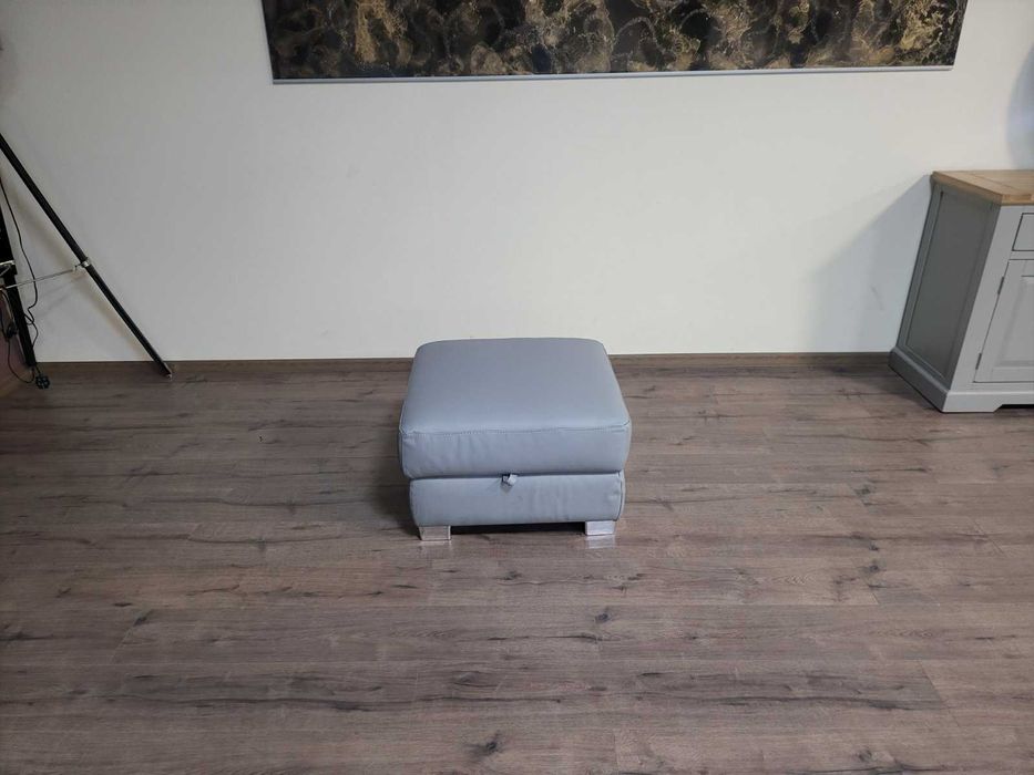 Сива кожена табуретка с функция ракла