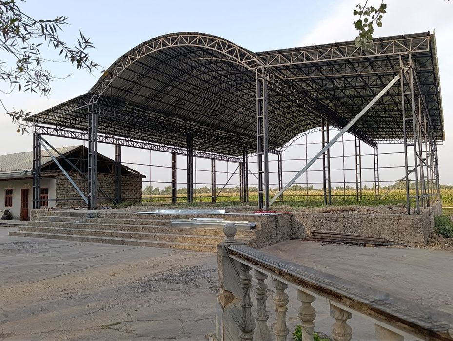 Кантинер профиллардан замонавий иморатлар том фирмасини ясаб берамиз