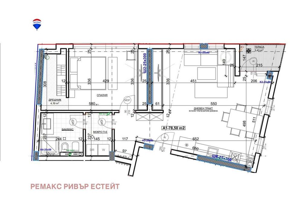 Двустаен апартамент НОВО строителство кв. Широк център