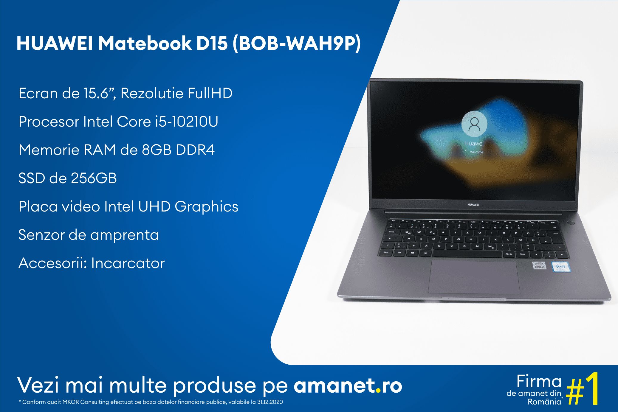 Laptop Huawei Matebook D15 (BOB-WAH9P) - BSG Amanet & Exchange