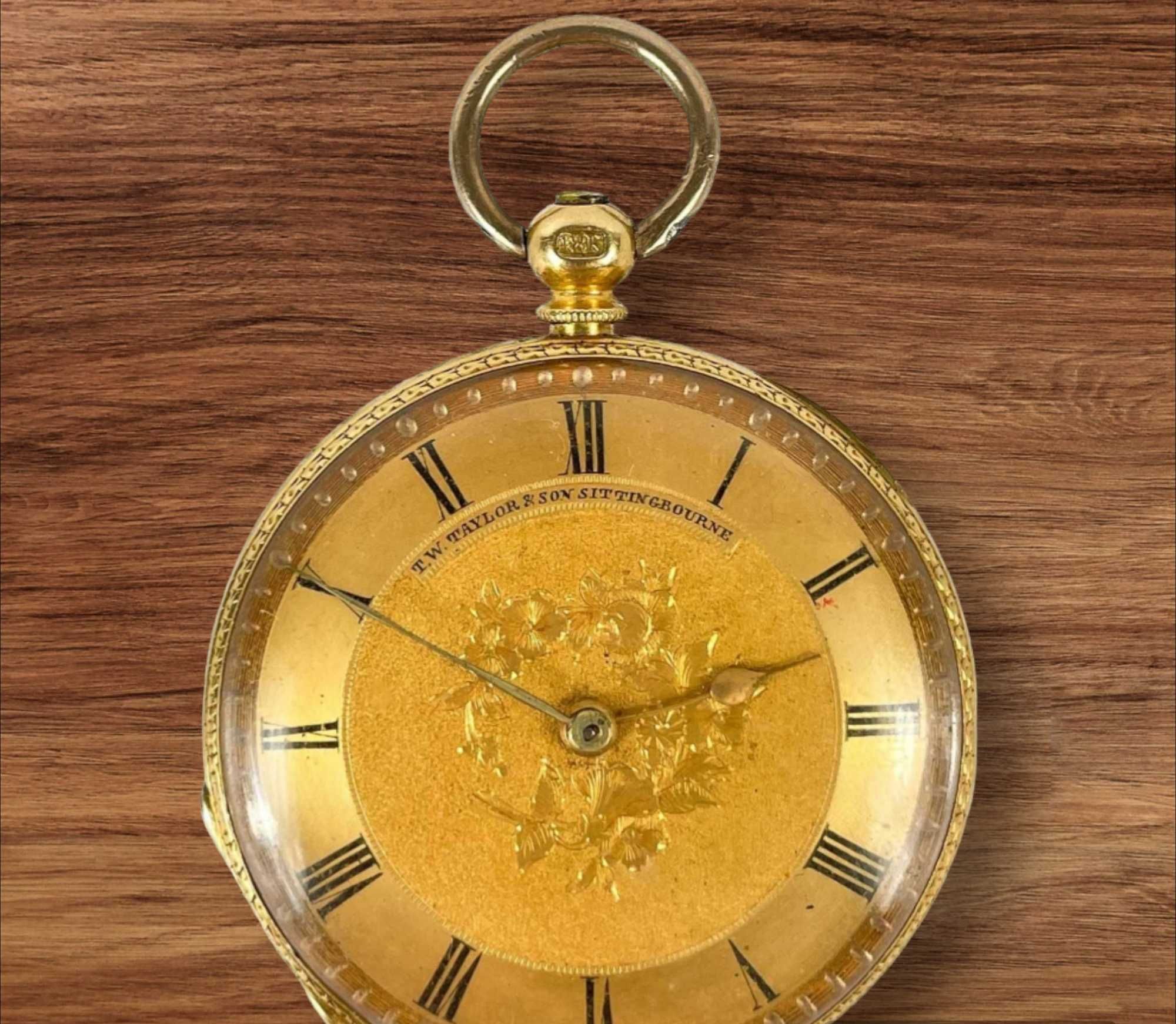 18к.Златен джобен часовник