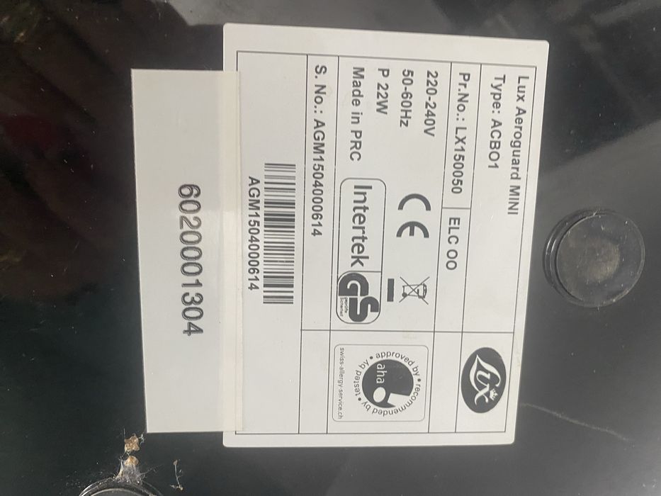 Пречиствател за въздух LUX Aeroguard MINI