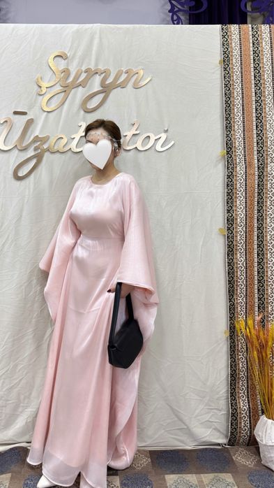 платье, абайка розовая