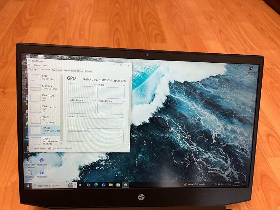 Laptop gaming hp pavilion 15 ryzen 5 5600h rtx 3050