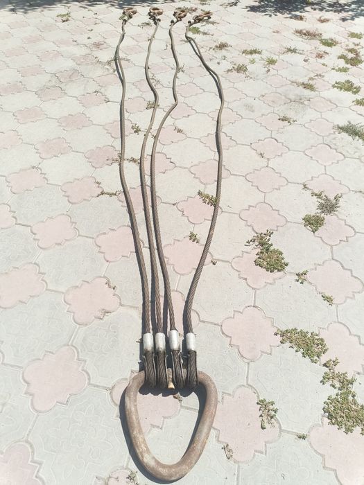 Паук тросовый, строп канатный 4 метра, грузоподъёмность 6.3 тн.