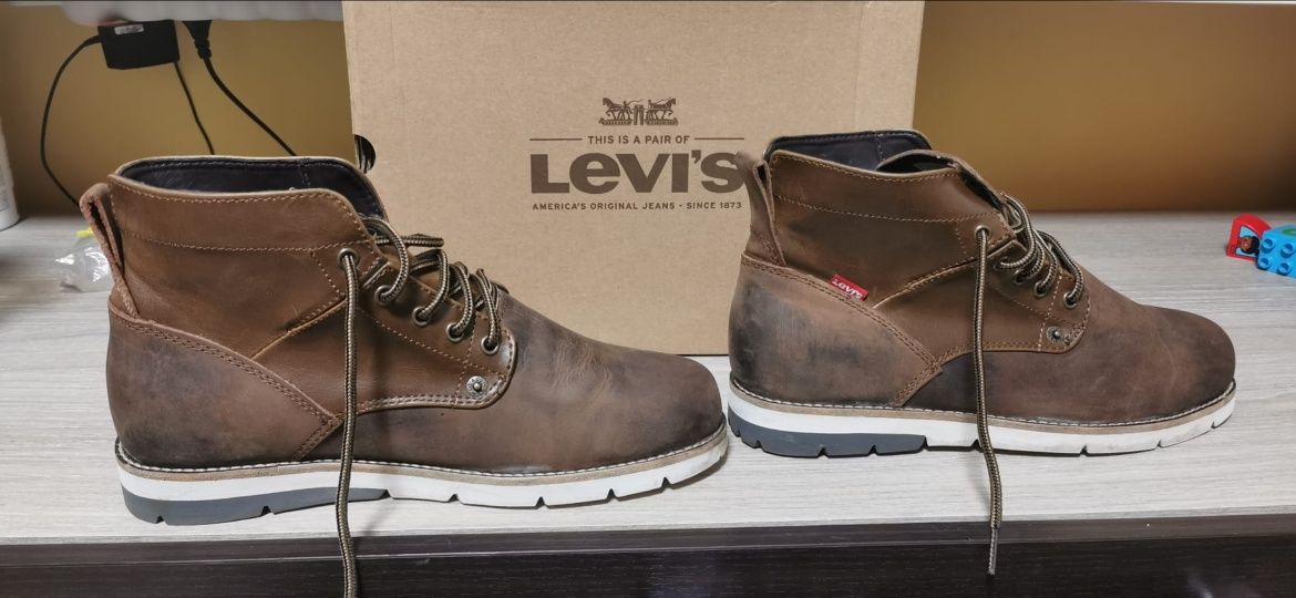 Cizme LEVI'S® piele naturala, 225129-830-29 Dark Brown, M42