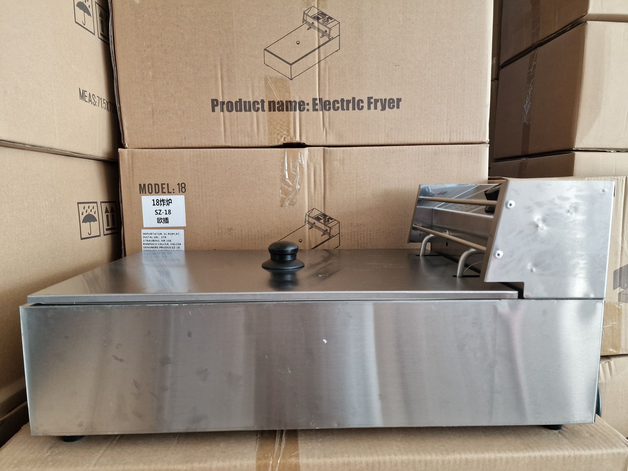 Friteuza electrica simpla 1 cuva 2 cosuri -TRANSPORT GRATUIT