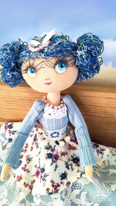 Кукла София. Текстилна мека кукла. ръчна изработка.