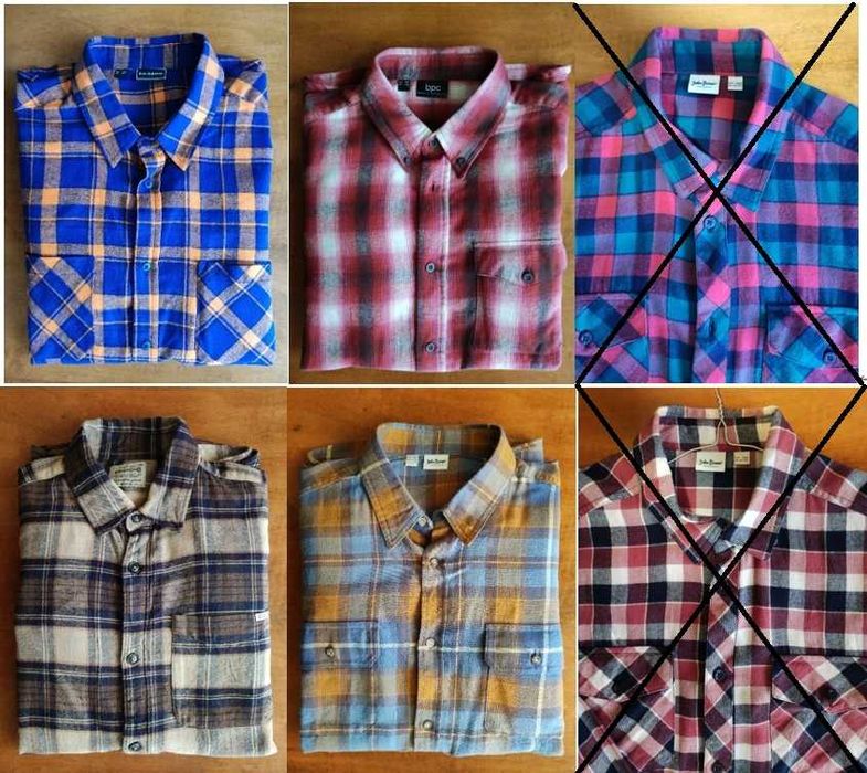 5 camasi din flanel de bumbac 100% pt. sezon rece, marimea M, noi