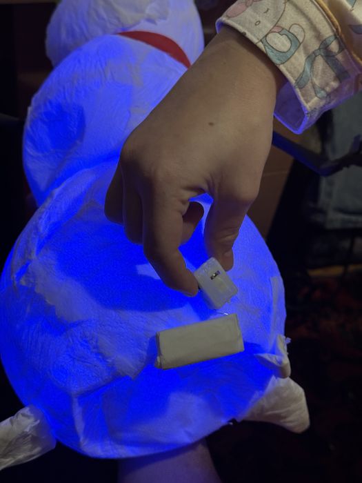 Светодиодный снеговик ручная работа