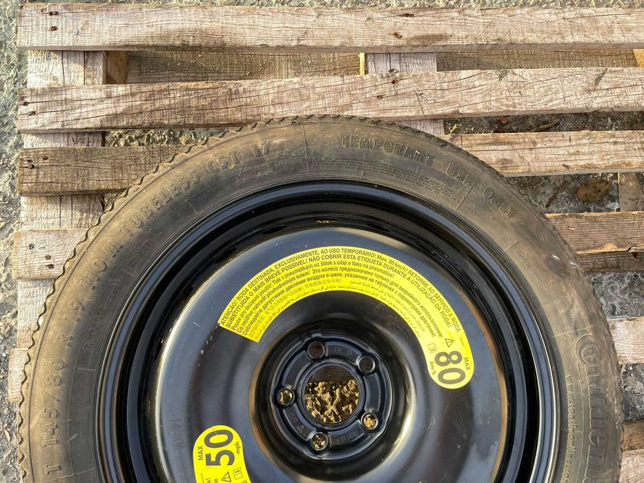 19 Резервна Джанта Патерица 5х112 AUDI A8 5J et22 Continental 145/80