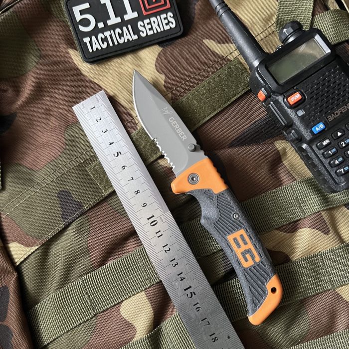 тактически нож за оцеляване и военни  цели GERBER комбинирано острие