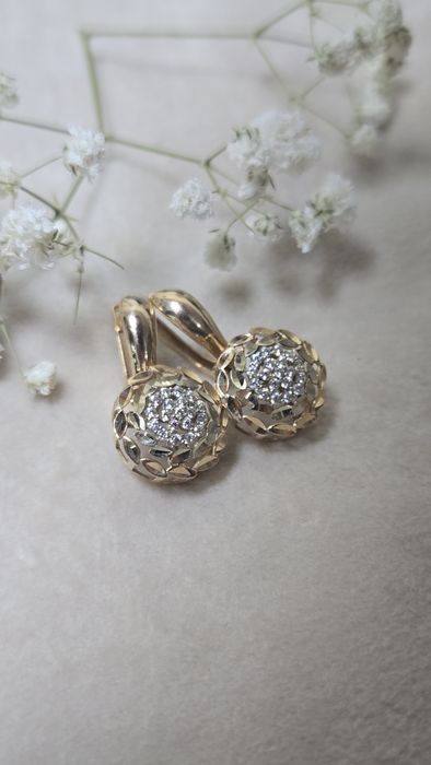 Серьги золотые ЖанТаС ломбард Астана