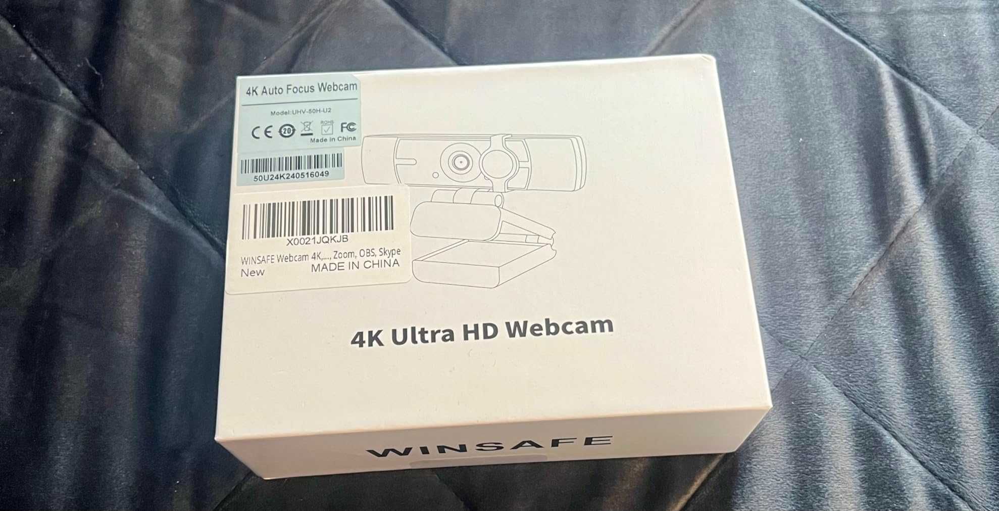 Уеб камера WINSAFE 4K, Ultra HD видео разговори, AI автофокус