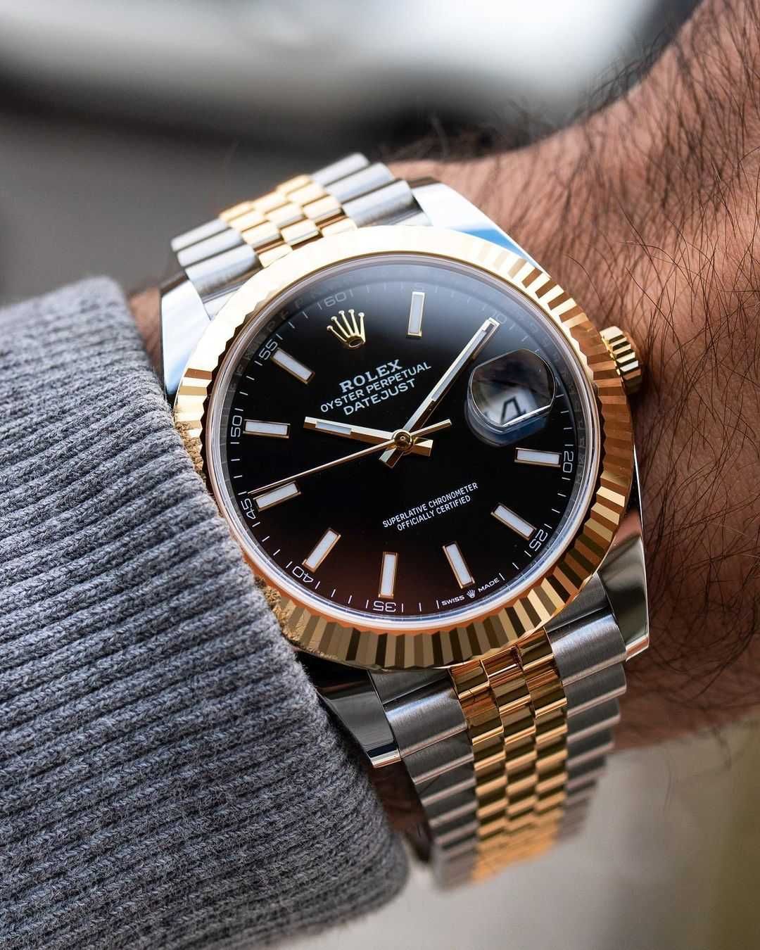 Rolex Datejust 41mm сребро злато