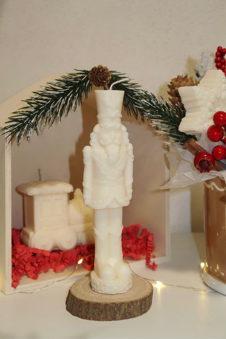 Букет от соеви свещи,коледни