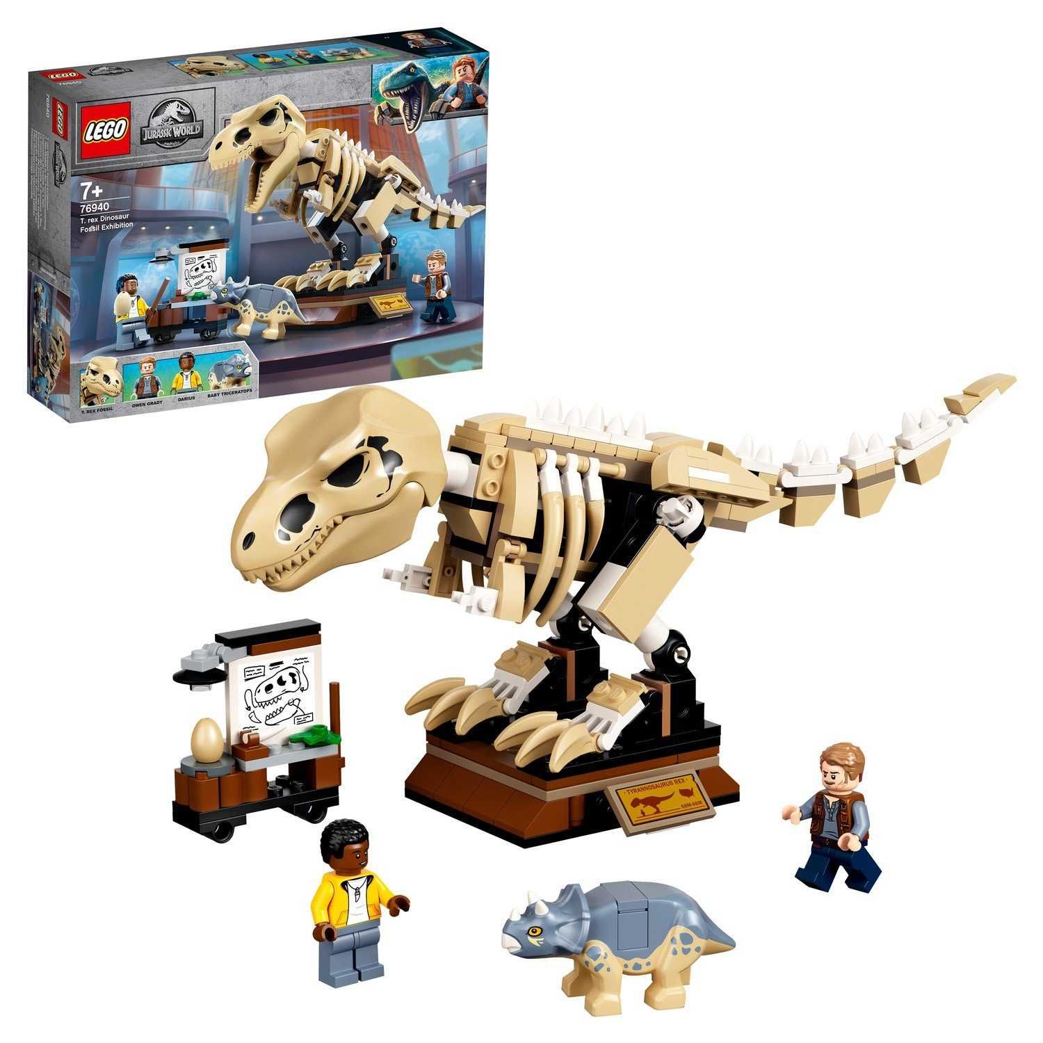 LEGO 76940 Jurassic World Скелет тираннозавра на выставке