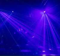 Moving head 90W 6×15W lumini club dj cu leds laser