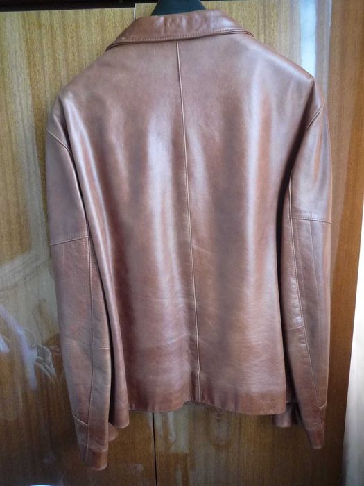 Кожено яке от естествена кожа „Giovanni“, цвят светло кафяв