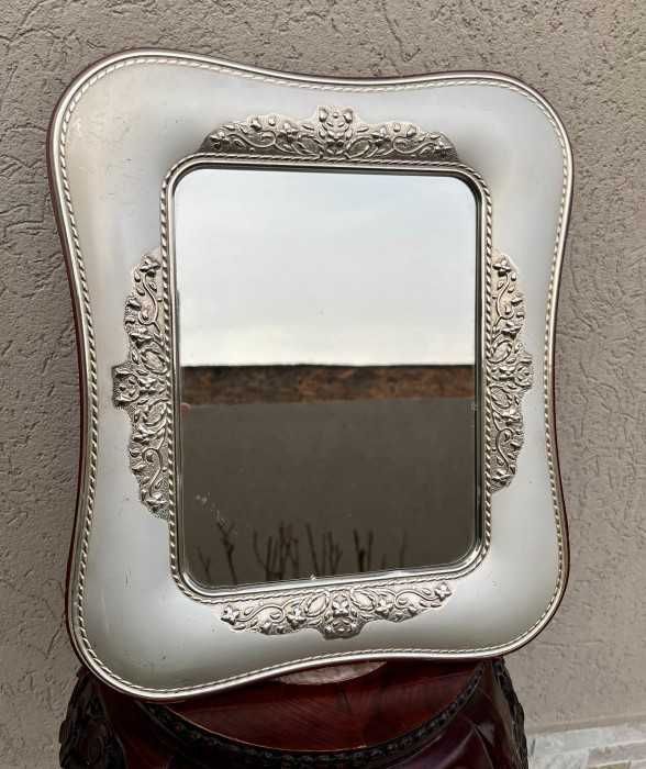 Eleganta oglinda venetiana-rama argintata-ornamente-Italia