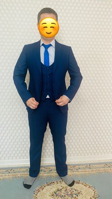 Костюм, брюки, жакет, галстук