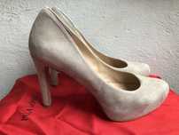 Pantofi Pura Lopez piele intoarsa bej 35