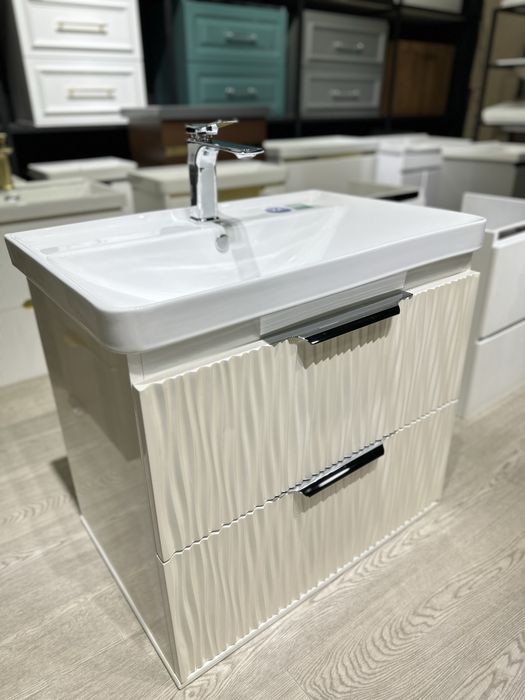 Тумба из ПВС (влагостойки) с раковиной на любой вкус