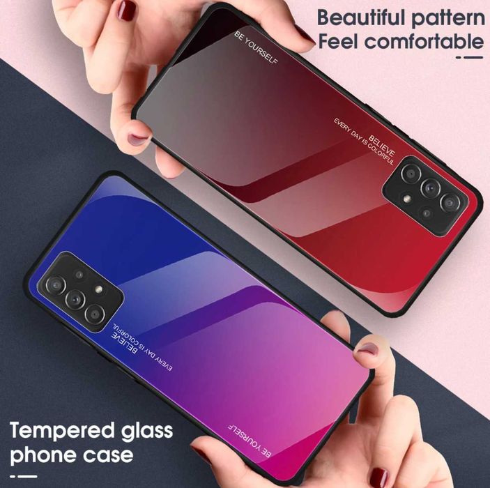 Husa Gradient din sticla pentru Samsung Galaxy A6 2018 / J6+ / J6 Plus