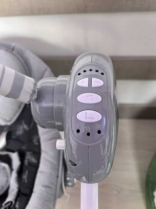 Електрическа люлка шезлонг Lionelo Ruben Grey Graphite