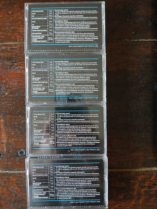 Lot de casete Maxell XLII Epitaxial 90min Made in Japan