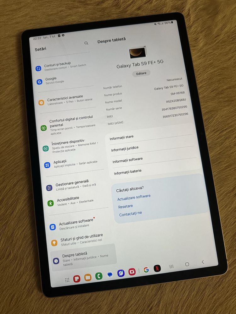 Tableta Samsung Galaxy Tab S9 FE +5G