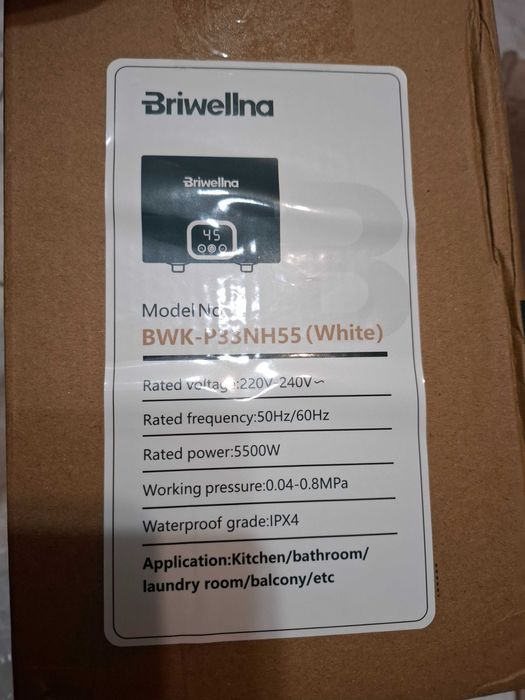 Проточен бойлер Briwellna 5.5 KW