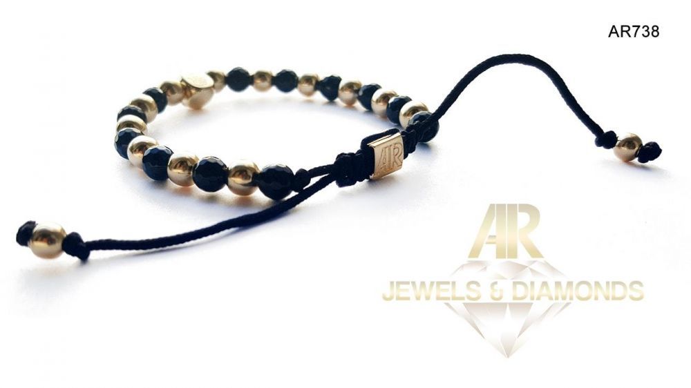 Bratara AUR 14 K model nou ARJEWELS SKULL Collection (AR 738)