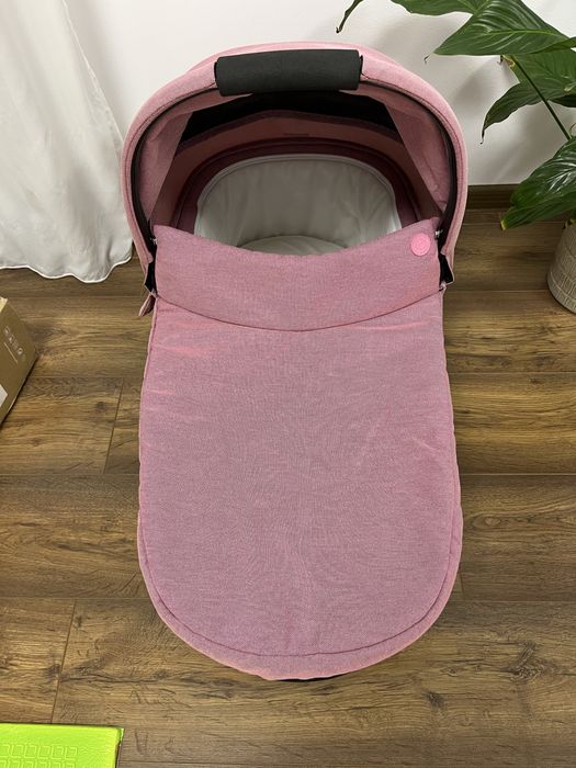 Landou Cybex Cot S roz + adaptori + 4 lenjerii