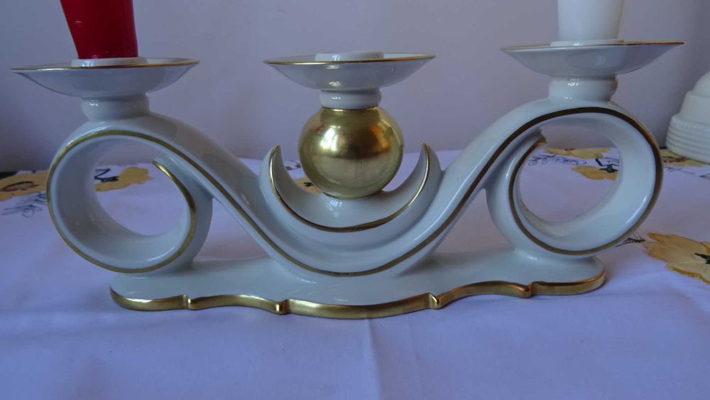 Красив винтидж свещник, Gerold Porzellan Bavaria Tettau.