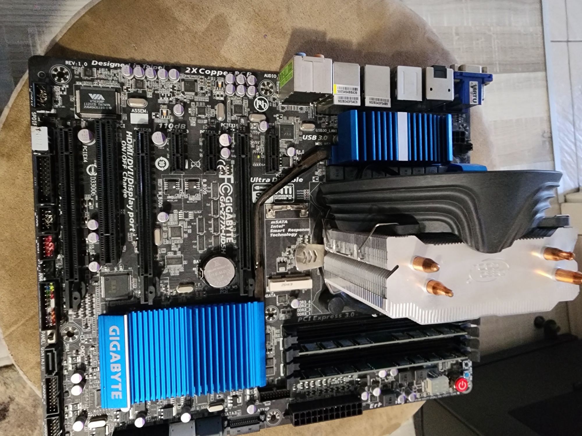 Дънна платка Gigabyte - 1155 + cpu + ram