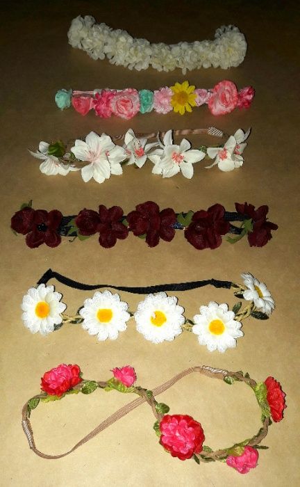 Ръчно изработени диадеми с цветя
