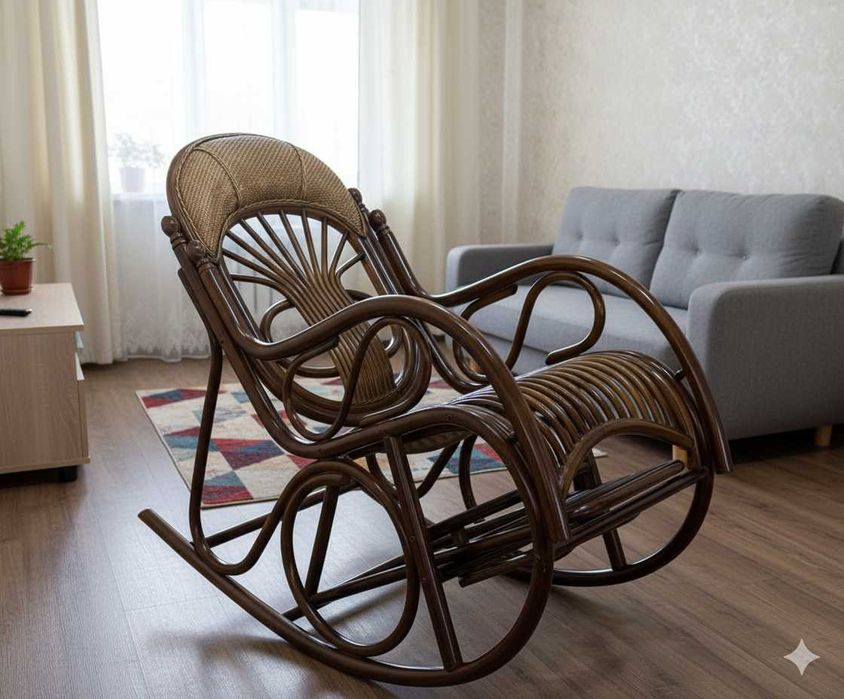 Кресло-качалка из натурального ротанга, Kreslo kachalka tabiiy rotang