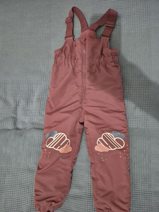 Pantaloni schi fetite 2-3 ani (98 cm) (stil salopeta)