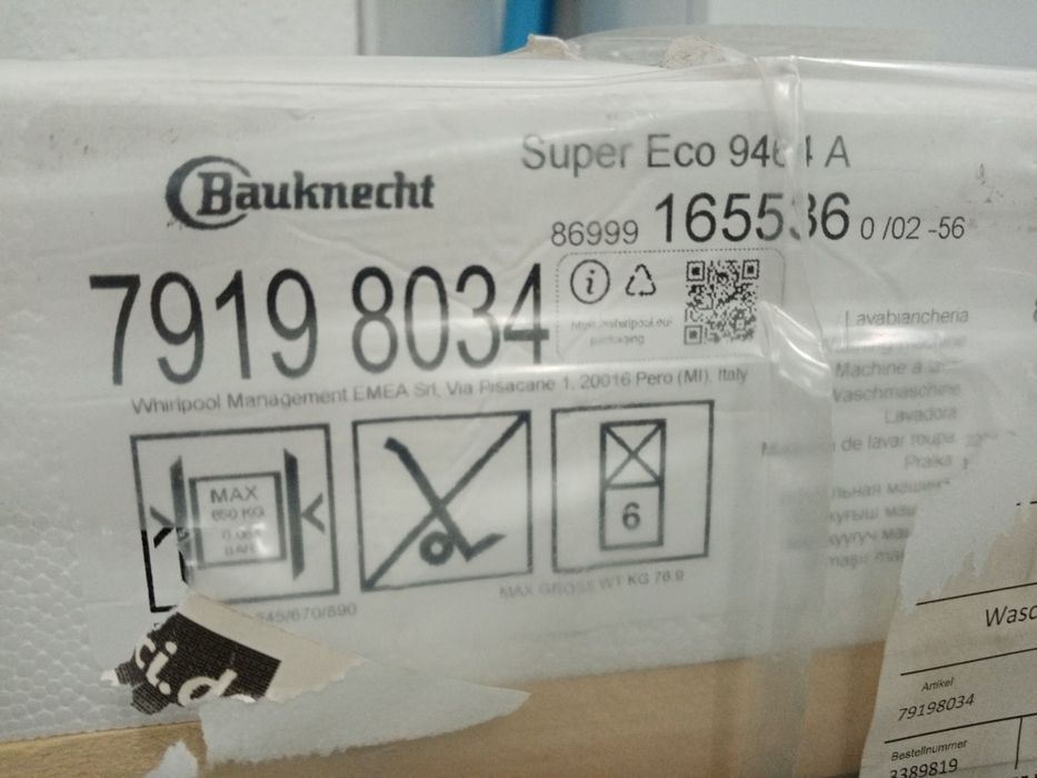 Mașina de spălat rufe Bauknecht 9 kg clasa A