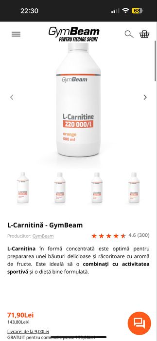 Gym Beam ( proteina, L-carnitine , carnitine 90 tablete)