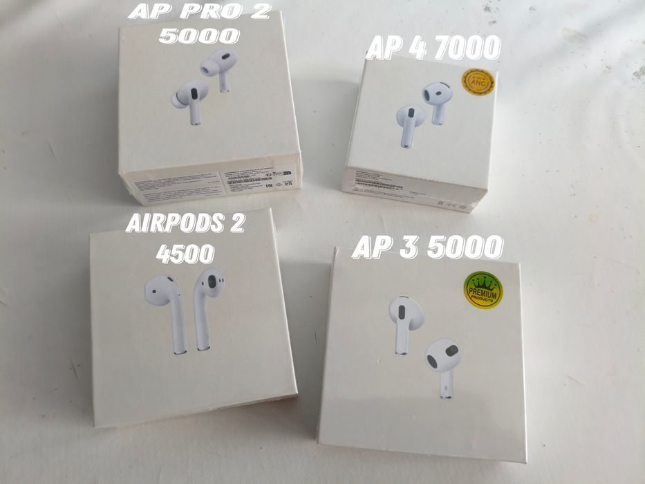 Airpods 2,3,4, Airpods PRO 2 поколения, Айрподс наушники Каспи RED