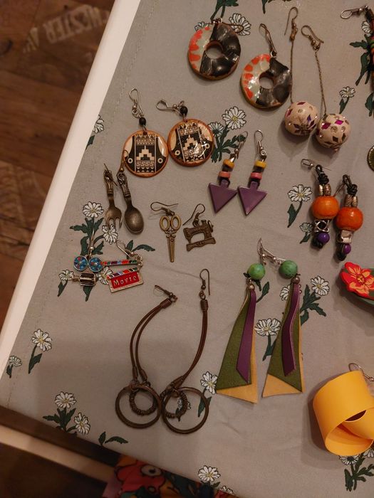 Сет обеци ,бижута колие винтиж бохо хипи