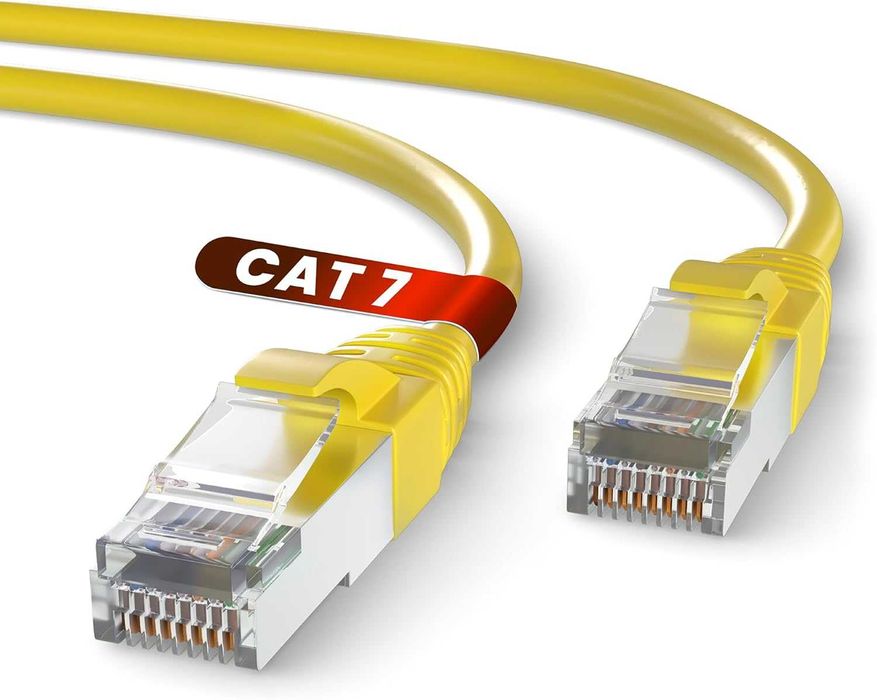 Mr. Tronic 50 м Cat7 мрежов кабел SFTP с RJ45 конектори жълт